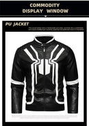 2025 Spring New Mens Leather Jacket High-quality Korean Fashion Stand Collar Slim Fit Motorcycle Coats EUR Size 3XL Men Clothing