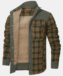 Men's Jackets Winter Windproof Warm Casual Bomber Coat Plaid Sherpa Lined Flannel Outdoor Classic Soft Jackets Men US Size