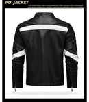 2025 Spring New Mens Leather Jacket High-quality Korean Fashion Stand Collar Slim Fit Motorcycle Coats EUR Size 3XL Men Clothing