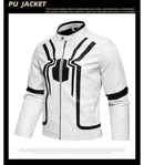 2025 Spring New Mens Leather Jacket High-quality Korean Fashion Stand Collar Slim Fit Motorcycle Coats EUR Size 3XL Men Clothing
