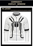 2025 Spring New Mens Leather Jacket High-quality Korean Fashion Stand Collar Slim Fit Motorcycle Coats EUR Size 3XL Men Clothing