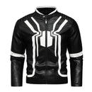 2025 Spring New Mens Leather Jacket High-quality Korean Fashion Stand Collar Slim Fit Motorcycle Coats EUR Size 3XL Men Clothing