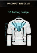 2025 Spring New Mens Leather Jacket High-quality Korean Fashion Stand Collar Slim Fit Motorcycle Coats EUR Size 3XL Men Clothing