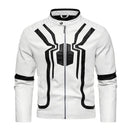 2025 Spring New Mens Leather Jacket High-quality Korean Fashion Stand Collar Slim Fit Motorcycle Coats EUR Size 3XL Men Clothing
