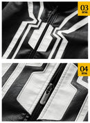 2025 Spring New Mens Leather Jacket High-quality Korean Fashion Stand Collar Slim Fit Motorcycle Coats EUR Size 3XL Men Clothing