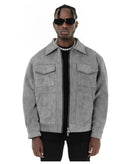 Autumn Jackets Oversize Casual Clothes High Street Pockets Laper Zipper Suede Thick Coat Mens Windbreaker Loose