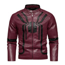 2025 Spring New Mens Leather Jacket High-quality Korean Fashion Stand Collar Slim Fit Motorcycle Coats EUR Size 3XL Men Clothing