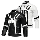2025 Spring New Mens Leather Jacket High-quality Korean Fashion Stand Collar Slim Fit Motorcycle Coats EUR Size 3XL Men Clothing