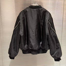 Big Embroidery Patch Label Mowalola Zipper Pilot Jacket Men Women Black High Quality Casual Zip Sleeve Bomber Jackets Clothes