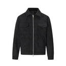 Autumn Jackets Oversize Casual Clothes High Street Pockets Laper Zipper Suede Thick Coat Mens Windbreaker Loose