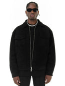 Autumn Jackets Oversize Casual Clothes High Street Pockets Laper Zipper Suede Thick Coat Mens Windbreaker Loose
